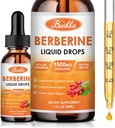 (2 Pack) Berberine dodatek, Berberine kapalné kapky s Ceylon Skořice, Hořké Melon, Sugar- Free & Vegan dodatek podporuje imunitní systém & Gastrointestinální péče - 4 FL Oz