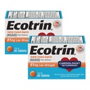 Ecotrin Nízká bezpečnost potažený aspirin, NSAID 81mg, počet 45 (2 balení)