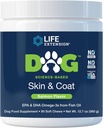 Life Extension Dog Skin & Coat - Dog Food Supplement for Health Skin and Coat - Omega33 Fish Oil for Dogs, Losos Flavor, No umělé barvy nebo Flavors - 90 měkkých žvýkaček