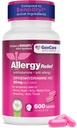 GenCare - Allerics Relief Medicine C124; Antihistaminium Difenhydramine 25mg (600 tablet per Bottle) Hodnota balení 124; Relieve for Itchy Eyes, Nneezing, Runny Nose C124; Sezonní nebo vnitřní a venkovní alergie