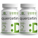Quercetin 1000mg per Serving (2 balení) 124; 300 Kapsle, High Bioavailable Flavonoids, Třetí strana Testováno, Podporuje zdravý imunitní systém, Non- GMO, No Gluten
