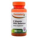 Vitamin E jako dl- Tokoferyl acetát a d- alfa- tokoferol Plus selen, doplněk antioxidantu, imunitní podpora, podporuje zdravou pleť, gluten- free, Non- GMO, 90 softgels Made in USA