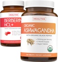 Uložit $4 (11% Off) - Koupit Organic Ashwagandha & Berberine HCL + - Synergie přírody Duo - Berberine (60 Kapsle) - Organic Ashwagandha Root Powder 1350mg Serve (120 Tablety) Přírodní Adrenal Pomoc
