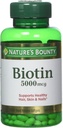 Přírodní Bounty Biotin 5000 mcg, 60 Rychlé Rozpustit tablety (Balení po 2)