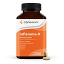 LifeSeasons Inflamma-X Joint & Tissup Support Supplementary - Podporuje Muscle Comfort, Recovery & Flexibility - Bylinný vzorec s kurkumou, Bromlein, Protéza - 60 Kapsle