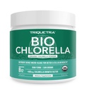Organic Chlorella Powder - Syrové & Sun- Grown - Nudent- Dense Zelené řasy s CGF (Chlorella růstový faktor), Podporuje celkové Well- Bytí a vitalita - Vegan- Friendly - 75 Servings (225g)