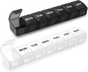 Malý Pořadatel pilulek 2 krát denně, 2 Pack 7 den Pill Box 1 čas denně, Cestování Friendly Day Night Vitamin Organizátor, Týdenní AM PM Pill Pouzdro Kontejner