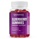 Sambucus Elderberry Gummies pro dospělé - Doplněk pro imunitní podporu s vitaminem C a zinkem - Vylepšený vzorec pro denní obranu - 60 Počet, 1 měsíční dodávka, Berry Flavor - Pohodlné Wellness
