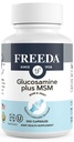 FREEDA Glucosamine MSM - Vegan Joint Flexibility & Mobility Dodatek - Vegetarian Glucosamine Without Shellfish - Podporuje společnou funkci - Third- Party Testováno - (100 Kapsle)