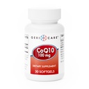 GeriCare CoQ10 100mg Softgels - High Absorption Co Q 10 dodatek - Snadné spolknout Q10 koenzym pro muže, ženy a seniory - 1 měsíc dodávky, 30 Počet - Cestování Friendly