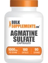 BulkSupplements.com Agmatine Sulfath Kapsle - Dodatek k oxidu dusnatému, dodatek k agmatinu - Bezlepkové, 2 Kapsle per Serving, 180 Počet (Balení po 1)