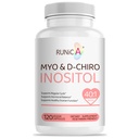 Myo- Inositol & D- Chiro Inositol Dodatek pro ženy - Ideální 40: 1 Poměr -Podpora hormonální rovnováhy a plodnosti a ovariální zdraví - Vegan Powder Kapsle - 120 Kapsle 30- denní zásobování