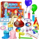 UNGLINGA 33 Experiments Science Kit for Kids, Science Project STEM Toys Gifts for Boys Girls Learning Educational Chemistry Set, Volcano Erupting, Sciences Kit