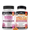 BioSchwartz Probiotická menopauza dodatek pro ženy (2 měsíční zásoba) Plus denní multivitamin pro ženy 50 & nad (1 měsíční dodávka)