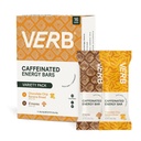 Verb Caffeinated Energy Bary Variety Pack - 2 Delicious Flavors (26g, balení 16) 110-Calorie Delicious Low Sugar Energy Bar, Vegan & gluten zdarma On- Go Snack s 80mg zeleného čaje kofein