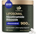 NAD + Nikotinamid Ribosid s Resveratrol & Quercetin NMN Alternative - Premium Anti- Aging Supplement for Energy, Focus, and Cellular Support - 80 High- Purity Capsules 900mg
