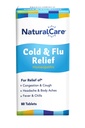 NaturalCare Cold & Flu Relief, Homeopatické tablety, 60ct cut 124; Může poskytovat podporu prostřednictvím zácpy, kašel, bolest hlavy, krční hrdlo, Runny nos, Tělo Aches, horečka, zimnice