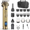 Vousáč Trimmer pro muže, Travel Electric Shavers pro muže s pouzdrem, Bezšňůrový vlasový Clipper, Mens Grooming Kit pro Mustache tělo nos tvář - 180 Mins holení, dárky pro něj a otce