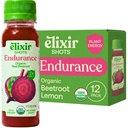 Elixir Pants, Endurance & Wellness Shot with Cold- Pressed 100% Organic Ingredients, Beet, Carrot, Celery, Lemon, No Add Sugars or Icide Ingredients, 12 Pack