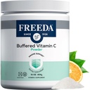 FREEDA Buffered Vitamin C Powder - Gentle on Somech, Kosher & Vegan, High- Absorpční imunitní podpora, Sugar- Free vápník Ascorbate Antioxidant dodatek (16 oz)