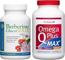 Berberine GlucoGold dr. Whitaker s 1 500 mg BerberPure Berberine, Skořice, Crominex PLUS Dr. Sinatra Omega Q Plus MAX Pokročilá srdeční podpora s 100mg CoQ10, Turmeric, a více BUNDLE