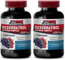Resveratrol Supreme 1200mg Maximální síla plus 1200 Červené víno doplňky, resveratrol dodatek červené víno, resveratrol antioxidant, červené víno Extrakt s resveratrol, červené víno Grape Seed 2 Lahve
