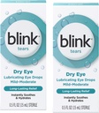Blink Tears Mazání oční kapky (Mírně středně suché oko), 0, 5 FL OZ (15 ml) - 2- Pack