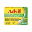 Advil Alergie a zácpa Relief tablety, bolest Reliever, horečka Reducer a alergie Relief s Ibuprofen, Fenylefrin HCl a Chlorfeniramin Maleate 4 mg - 20 potahované tablety
