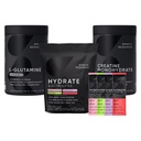 Sportovní výzkum L- glutamin (1,1 lbs), Sugar- Free Přirozeně ochucené Hydrate Electrolytes 16x Variety Packets a Creatine Monohydrát (1,1 lbs)