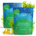 Calgee Vegan Omega 3-450mg DHA & EPA Fatty Acids - Sustainable Řasy Oil - Plant- Based Fish Oil Alternative - Karagenan- Free Softgels (120 Ct)