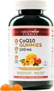 NatureWise CoQ10 Gummies 100mg - Peach Mango Flavor - Doplněk pro srdeční zdraví a antioxidační činnost - Pectin- based, Vegan, Soy and Gluten Free, Non- GMO - 180 Počet [3-Month Supply]