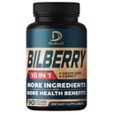 10in1 Bilberry Extract for Eyes Appendix for 3 Months - Ekvivalentní 9260mg with Grape Seed, Carrot, Elderberry, Eyebright, Quercetin & More Herbs - Non-GMO, Gluten Free - 90 Vegan Kapsle