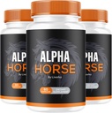 (3 Pack) Alpha Horse, Alpha Horse Pills for Men, Alpha Horse Capsules, Alpha Horse Appendix, Alpha Horse Vitamin All Natural Premium Formule, Alpha Horse Supplement Support, 180 Kapsle pro 3 měsíce