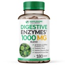 Zdravé wellness trávicí enzymy 1000MG Plus Prebiotika & Probiotika Dodatek, 180 Kapsle, Organic Plant- Based Vegan Formule pro stravení & Laktóza s Amylase & Bromelain, 3-6 Měsíce Dodávka