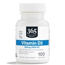 365 podle Whole Foods Market, Vitamin D3 Softgels, 1000 IU, 100 CT