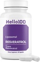 Vysoká čistota Lipozomální Trans Resveratrol Dodatek - Každá 250mg kapsle Exceeds 98% Čistota Organic Resveratrol Dodatek - Antioxidační Lipozomální Resveratrol, Vegan - 60 Kapsle