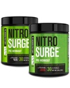 Jacked Factory NITROSURGE Pre Workout dodatek pro energii, okamžité silné zisky, jasné zaměření, a intenzivní čerpadla (Arctic White, 30 Servings & Cherry Limeade, 30 Servings)