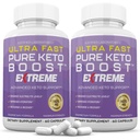 (2 Pack) Ultra rychlé čisté Keto zvýšení extrémní Keto pilulky 1675MG nové & lepší vzorec obsahuje jablečný ocet extra panenský olivový olej Powder zelený čaj Leaf 120 Kapsle