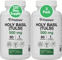 Pristine 's Holy Basil (Tulsi) 500 mg (2 Pack) Relaxation & Imunity Supplement - 120 Day Supply - Holy Basil Leaf Kapsle - Vegan - Non- GMO - Gluten zdarma doplňky