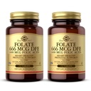 Solgar Folate 666 mcg DFE (kyselina listová 400 mcg) - 250 tablet, balíček 2 - Prenatální podpora - Non- GMO, Vegan, Gluten Free, Dairy Free, Kosher - 500 Celkem Služeb