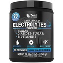 Zeal Naturals Electrolyte Powder Recovery Drink (90 Servings OR 124; Blue Raspberry) w 0 Cukr + BCAA + B-Vitamíny Electrolyte Supplement w Draslík Zinek & Magnesium pro hydrataci - Keto Electrolytes