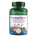 Produkty čistoty OmegaBerry Fish Oil w / Vitamin D3 + Organic Acai Super Formule - 1875 mg koncentrátu, molekulárně destilované, Ultra čistý Omega- 3s 1080 mg EPA + 720mg DHA + 120 mg DPA - 90 Počet