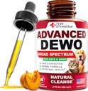 Natural Cat & Dog Intestinal Defense - Bylinná broad Spectrum Cleanser - Pomáhá odstraňovat parazity a toxiny - Příplatek k tekuté medikaci pro štěňata a koťata - Podpora UTI - Vyrobeno v USA