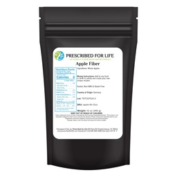 Předepsaný pro život Apple Fiber Powder, přírodní Apple Pectin Fiber dodatek pro stravovací zdraví, Vegan, non GMO, gluten zdarma (12oz / 340g)