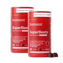 Humann SuperBeets Heart Gummies - Beet Gummy s Heart- Zdravé energie podpora, Grape Seed Extract & Beetroot Powder, Sugar Free - Granátová bobule, 120 Počet