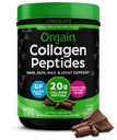 Orgain Hydrolyzed Collagen Peptides Powder for Women & Men, Chocolate, 20g Grass Fed Collagen - Vlasy, kůže, hřebík, a společná podpora dodatek, Paleo & Keto, Non- GMO, Typ I a III, 1lb