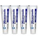 Globe (4 Pack) Miconazole Nitrate 2% Antimykotická Cream, Léčí většina atletických nohou, Jock Itch, Ringworm a další. 1 OZ Tube