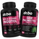 Myo-Inositol & D- Chiro Inositol Saw Palmetto - 40: 1 Ratio Hormon Balance pro ženy - Saw Palmetto pro ženy vypadávání vlasů - doplňky na podporu menstruační cyklus a podpora zdraví žen