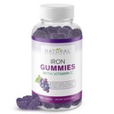 Železné gumy s vitaminem C - Nedostatek železa Anémie dodatek pro dospělé a děti, žvýkací, Red Blood Cell Support, Energie, imunitní funkce, Brain Health, Max Absorpce, 120 Veganské gumy