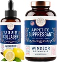 WINDSOR BOTANICALS Liquid Collagen and Appetite Conpressant Beauty and Wellness Bundle